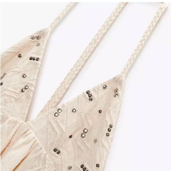 ZARA STUDDED MINI DRESS - Picture 9 of 11